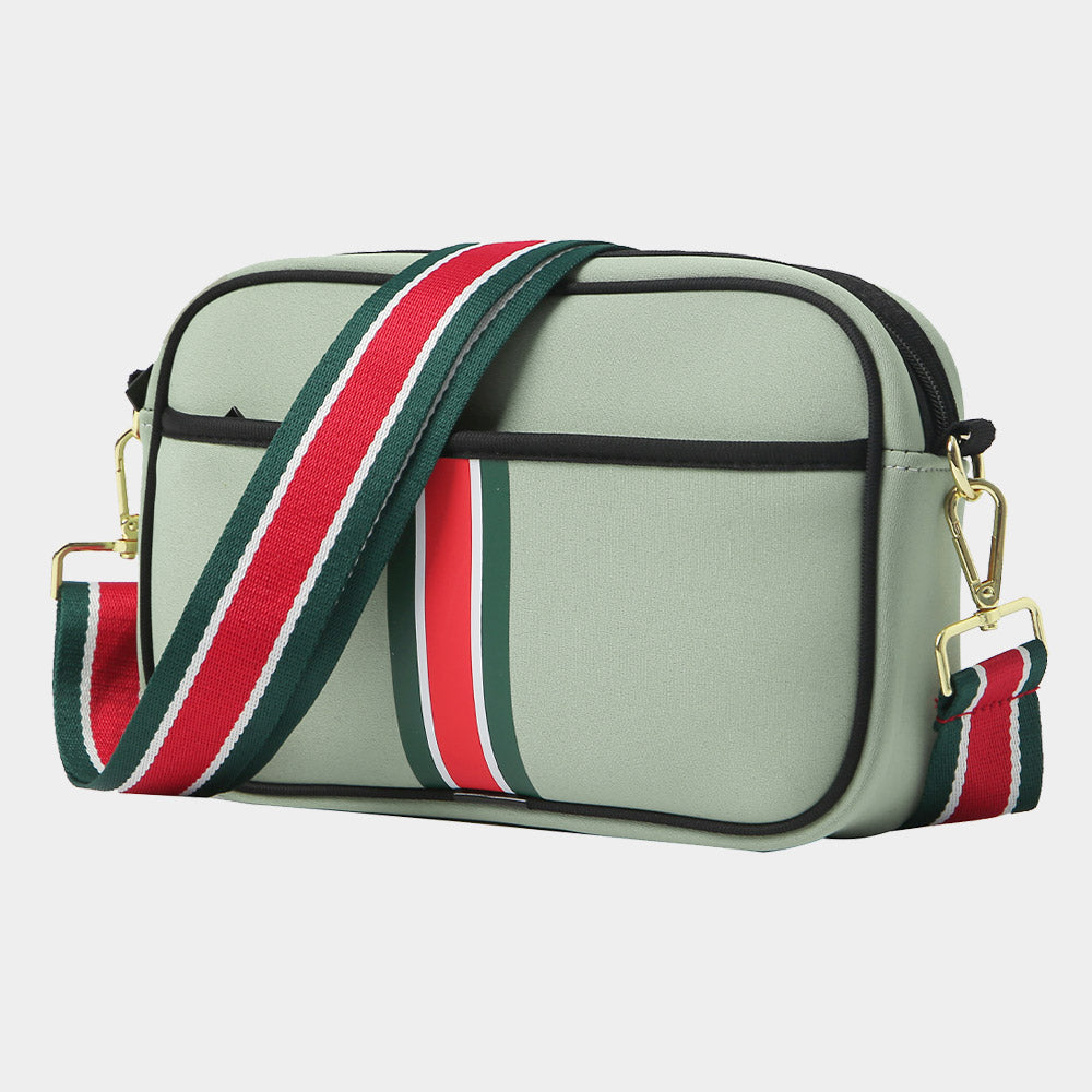 Madeline Love Mint Color Block Detailed Solid Crossbody Bag - Bags & Wallets
