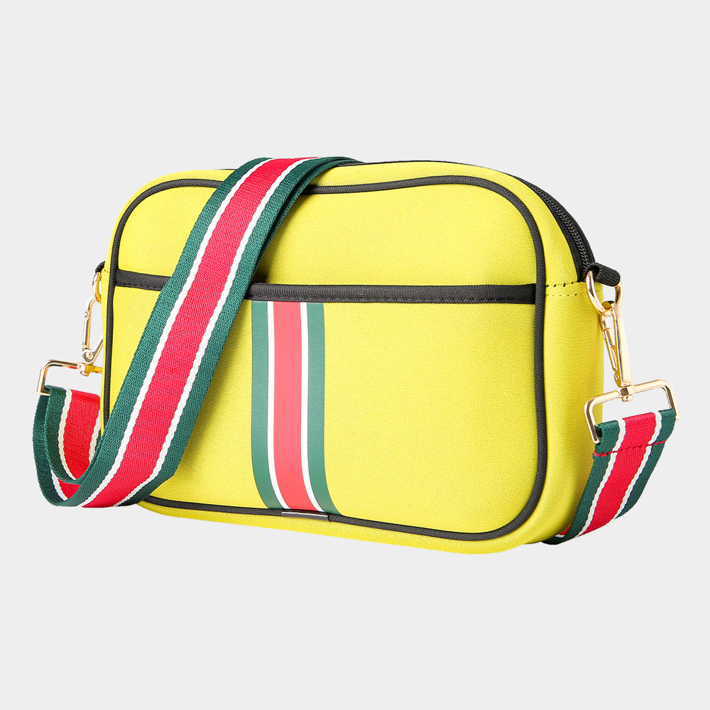 Madeline Love Mustard Color Block Detailed Solid Crossbody Bag - Bags & Wallets