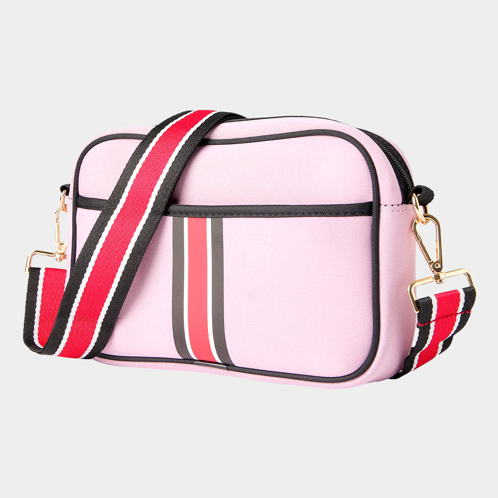 Madeline Love Pink Color Block Detailed Solid Crossbody Bag - Bags & Wallets