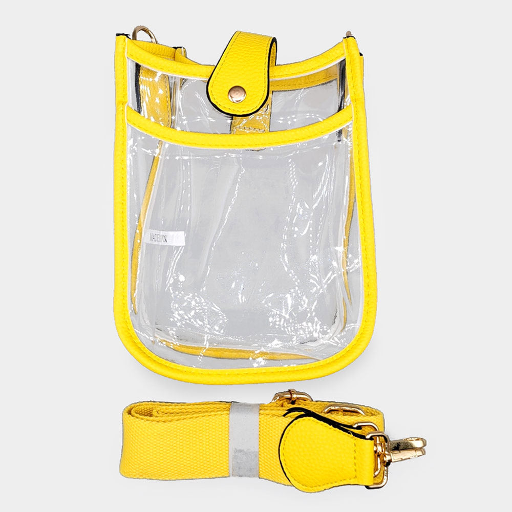 Madeline Love Clear, Mustard Transparent Crossbody Bag - Bags & Wallets