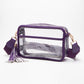 Madeline Love Clear, Dark, Purple Transparent Tassel Crossbody Bag - Bags & Wallets