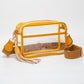 Madeline Love Clear, Mustard Transparent Tassel Crossbody Bag - Bags & Wallets