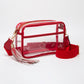 Madeline Love Clear, Red Transparent Tassel Crossbody Bag - Bags & Wallets