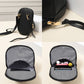 Madeline Love Black Solid Faux Leather Baseball Cap Crossbody Bag - Bags & Wallets - desc