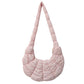 Madeline Love Pink Quilted Puffer Croissant Cloud Crossbody Bag - Bags & Wallets - desc
