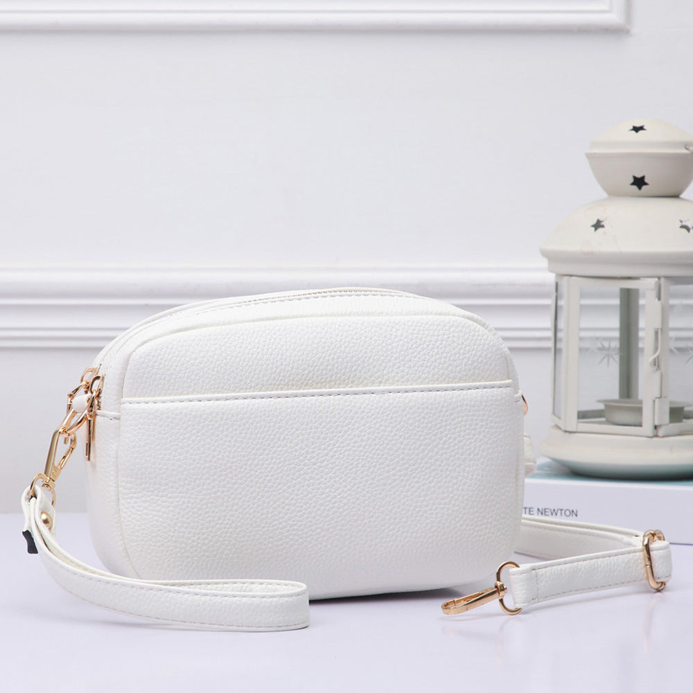 Madeline Love White Pebbled Faux Leather Crossbody Bag - Bags & Wallets