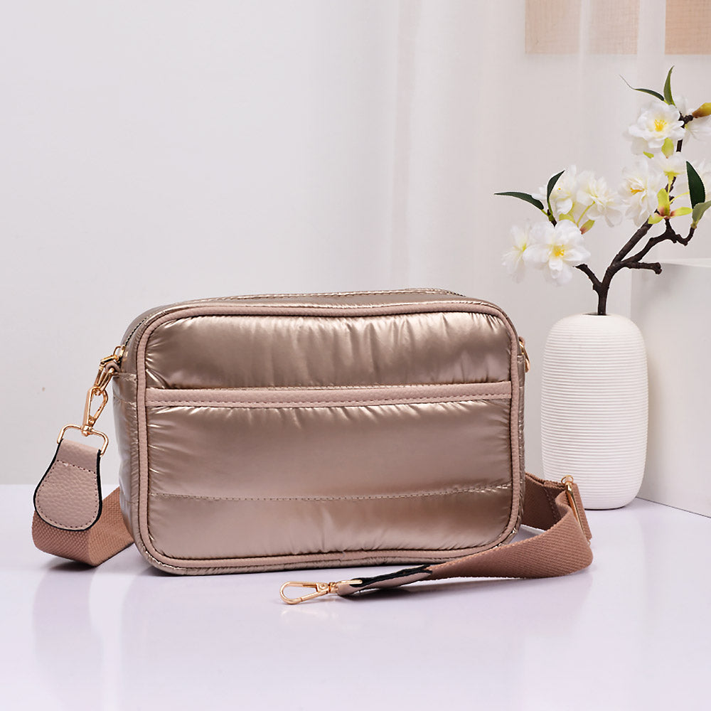 Madeline Love Copper Solid Rectangle Puffer Crossbody Bag - Bags & Wallets