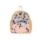 Madeline Love Neutral Fabric Flower Cluster Straw Backpack Bag - Bags & Wallets - extra