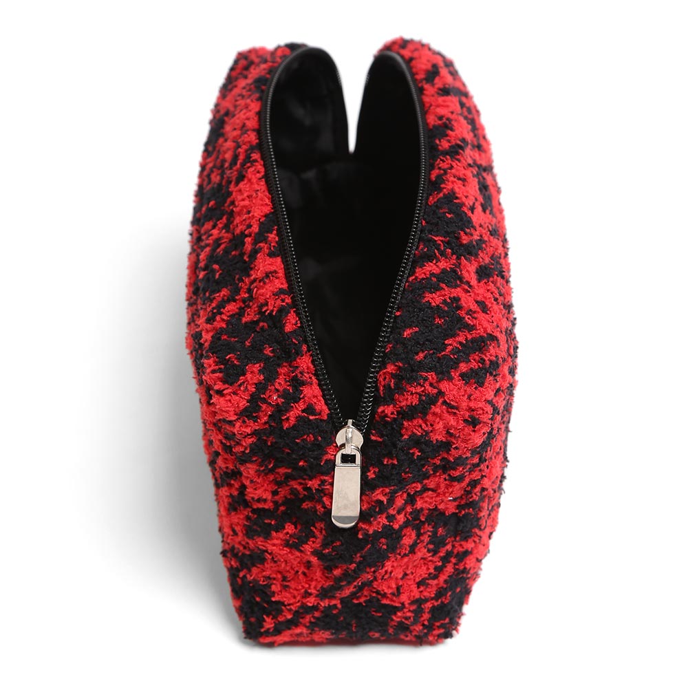 Madeline Love Black, Red Buffalo Check Travel Pouch Large - Bags & Wallets - extra