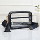 Madeline Love Clear, Navy Faux Leather Transparent Rectangular Crossbody Bag - Bags & Wallets