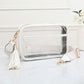 Madeline Love Clear, White Faux Leather Transparent Rectangular Crossbody Bag - Bags & Wallets