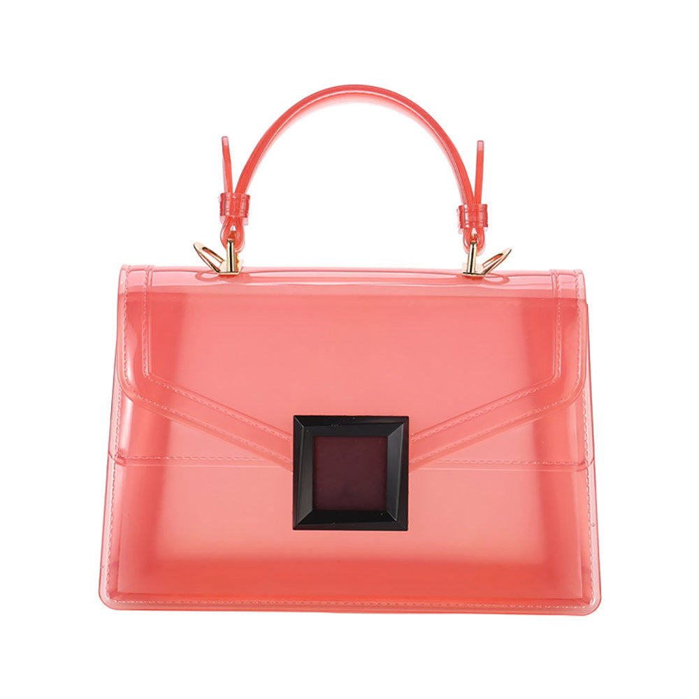 Madeline Love Red Solid Jelly Tote / Crossbody Bag - Bags & Wallets - desc