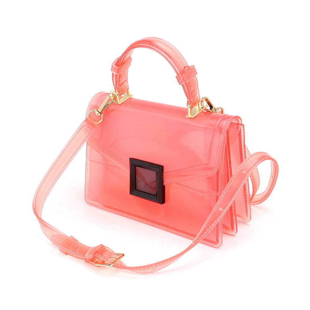 Madeline Love Red Solid Jelly Tote / Crossbody Bag - Bags & Wallets - extra