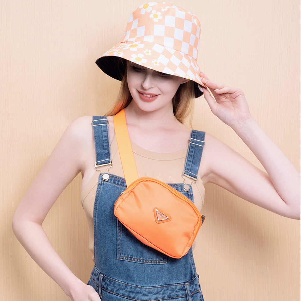 Madeline Love Orange Solid Sling Bag / Fanny Pack / Belt Bag - Bags & Wallets