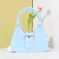 Madeline Love Blue Buckle Pointed Jelly Shoulder Bag / Hand Bag - Bags & Wallets