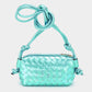 Madeline Love Lime Metallic Faux Leather Weaved Crossbody Bag - Bags & Wallets
