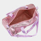 Madeline Love Silver STUFF Message Metallic Top Handle Duffle Bag / Crossbody Bag - Bags & Wallets - extra