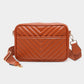 Madeline Love Tan Chevron Patterned Rectangle Crossbody Bag - Bags & Wallets