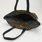 Madeline Love Multi Chevron Woven Wooden Tassel Straw Tote Bag - Bags & Wallets - extra