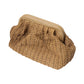 Madeline Love Khaki Woven Raffia Clutch Purse Bag / Crossbody Bag - Bags & Wallets - desc