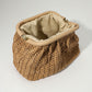 Madeline Love Khaki Woven Raffia Clutch Purse Bag / Crossbody Bag - Bags & Wallets - extra