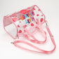 Madeline Love Clear, Pink HEART BRAKER Message Heart Pattern Printed Transparent Boston Bag / Crossbody Bag - Bags & Wallets - extra