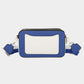 Madeline Love Gold, White Game Day Two Tone Faux Leather Rectangle Crossbody Bag - Bags & Wallets - desc