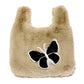 Madeline Love Brown Fluffy Faux Fur Butterfly Slouchy Tote Bag - Bags & Wallets - extra