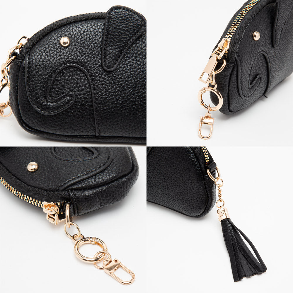 Madeline Love Fuchsia Elephant Tassel Keychain Mini Bag - Bags & Wallets - extra