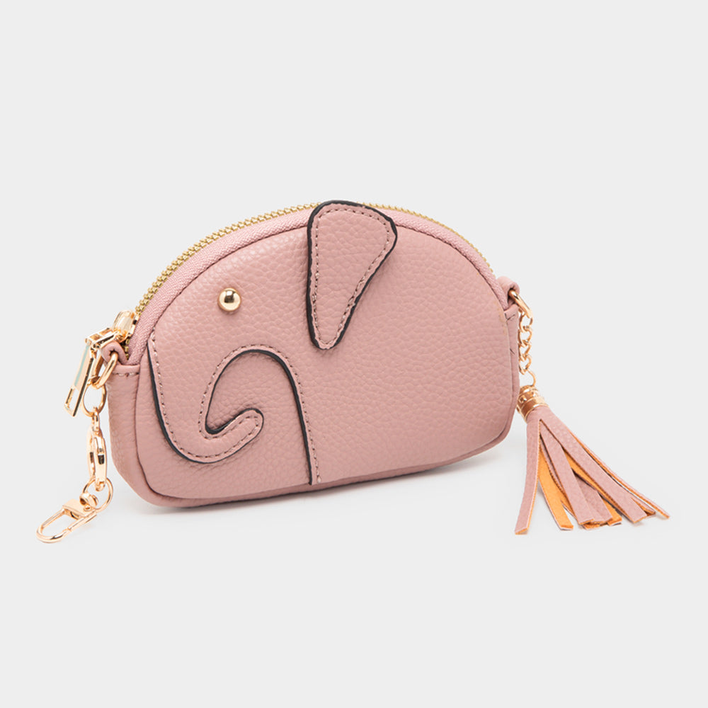 Madeline Love Pink Elephant Tassel Keychain Mini Bag - Bags & Wallets