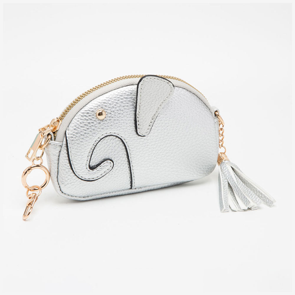 Madeline Love Silver Elephant Tassel Keychain Mini Bag - Bags & Wallets