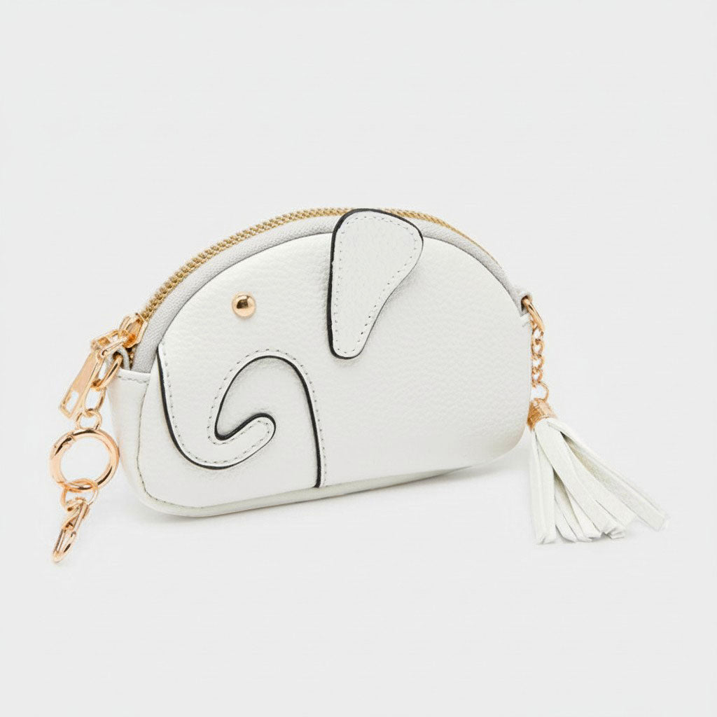 Madeline Love White Elephant Tassel Keychain Mini Bag - Bags & Wallets