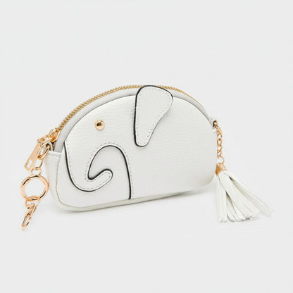 Madeline Love White Elephant Tassel Keychain Mini Bag - Bags & Wallets