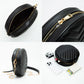 Madeline Love Royal Blue Chevron Patterned Faux Leather Round Crossbody Bag - Bags & Wallets - desc