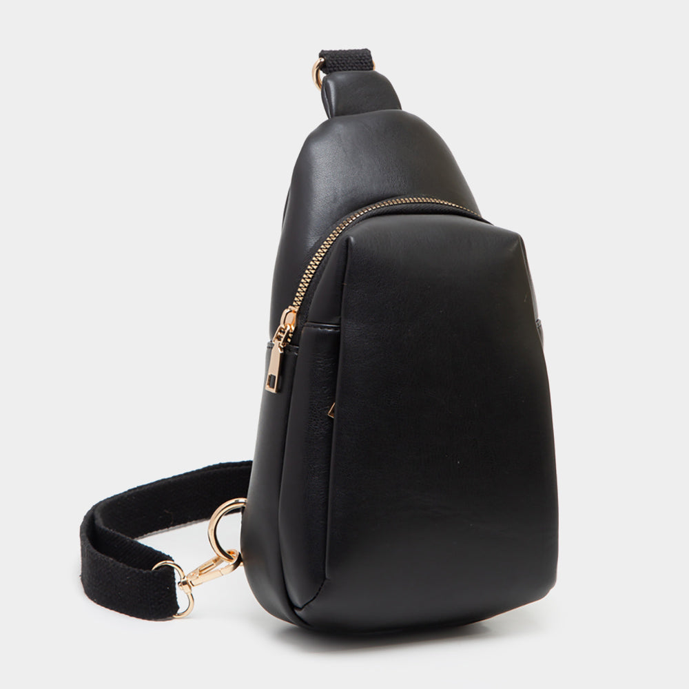 Madeline Love Black Faux Leather Sling Bag - Bags & Wallets