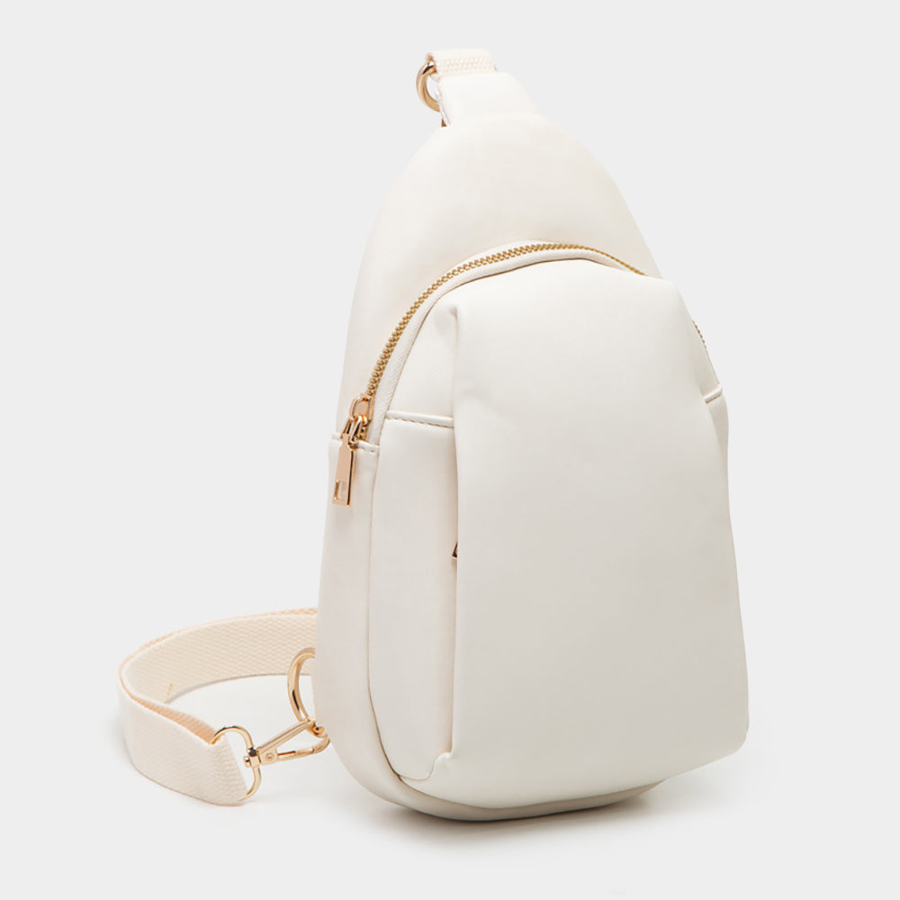 Madeline Love Ivory Faux Leather Sling Bag - Bags & Wallets