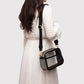 Madeline Love Clear, Orange Bling Studded Faux Leather Transparent Rectangle Crossbody Bag - Bags & Wallets - extra