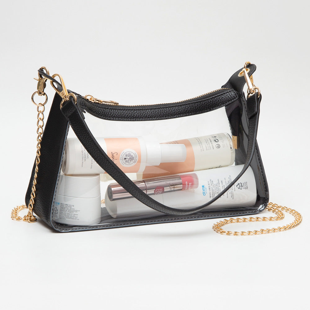 Madeline Love Clear, Leopard Transparent Hand Bag / Baguette Bag / Crossbody Bag - Bags & Wallets - extra