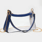 Madeline Love Clear, Royal Blue Transparent Hand Bag / Baguette Bag / Crossbody Bag - Bags & Wallets