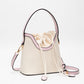 Madeline Love Pink Mini Canvas Bucket Bag / Crossbody Bag - Bags & Wallets