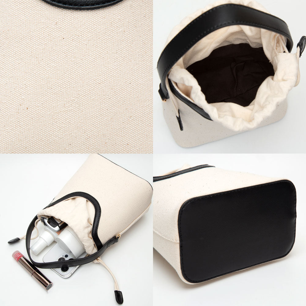 Madeline Love Pink Mini Canvas Bucket Bag / Crossbody Bag - Bags & Wallets - desc