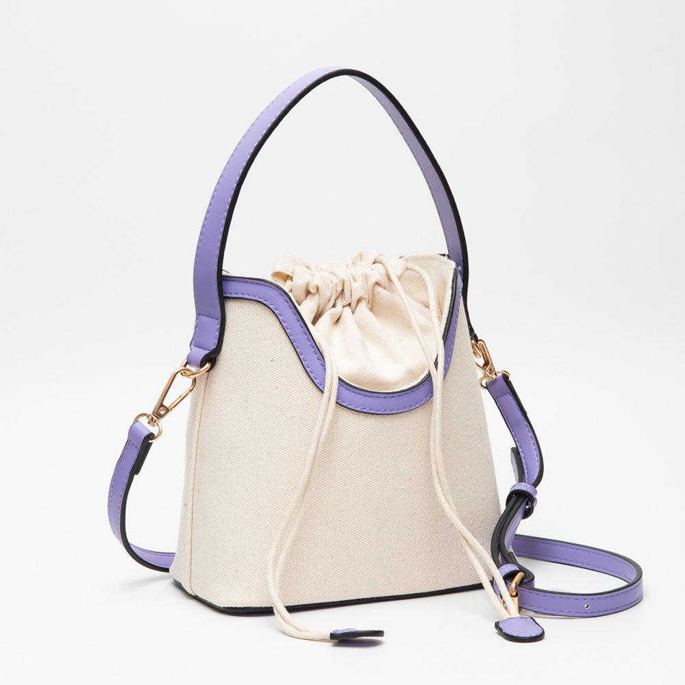 Madeline Love Purple Mini Canvas Bucket Bag / Crossbody Bag - Bags & Wallets
