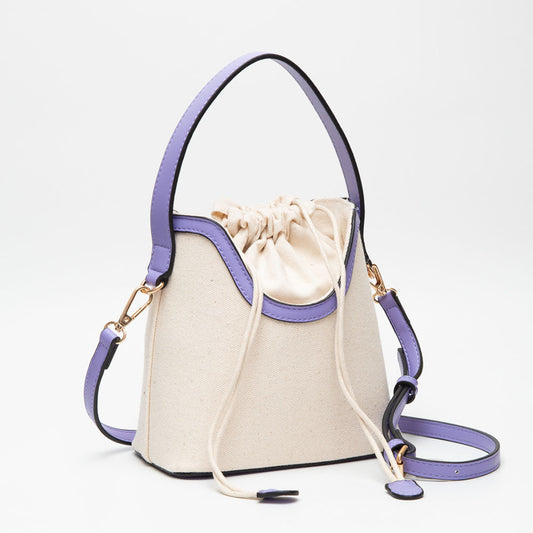 Madeline Love Purple Mini Canvas Bucket Bag / Crossbody Bag - Bags & Wallets