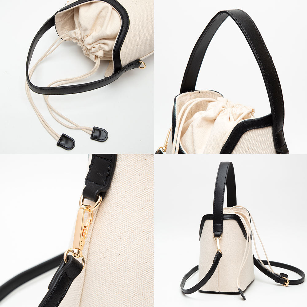 Madeline Love Purple Mini Canvas Bucket Bag / Crossbody Bag - Bags & Wallets - extra