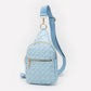 Madeline Love Light Blue Faux Braided Leather Sling Bag - Bags & Wallets