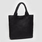 Madeline Love Black Faux Leather Braided Top Handle Tote Bag with Pouch - Bags & Wallets - desc