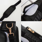 Madeline Love Black Shiny Quilted Puffer Tumbler Carrier Holder Crossbody Bag - Bags & Wallets - extra