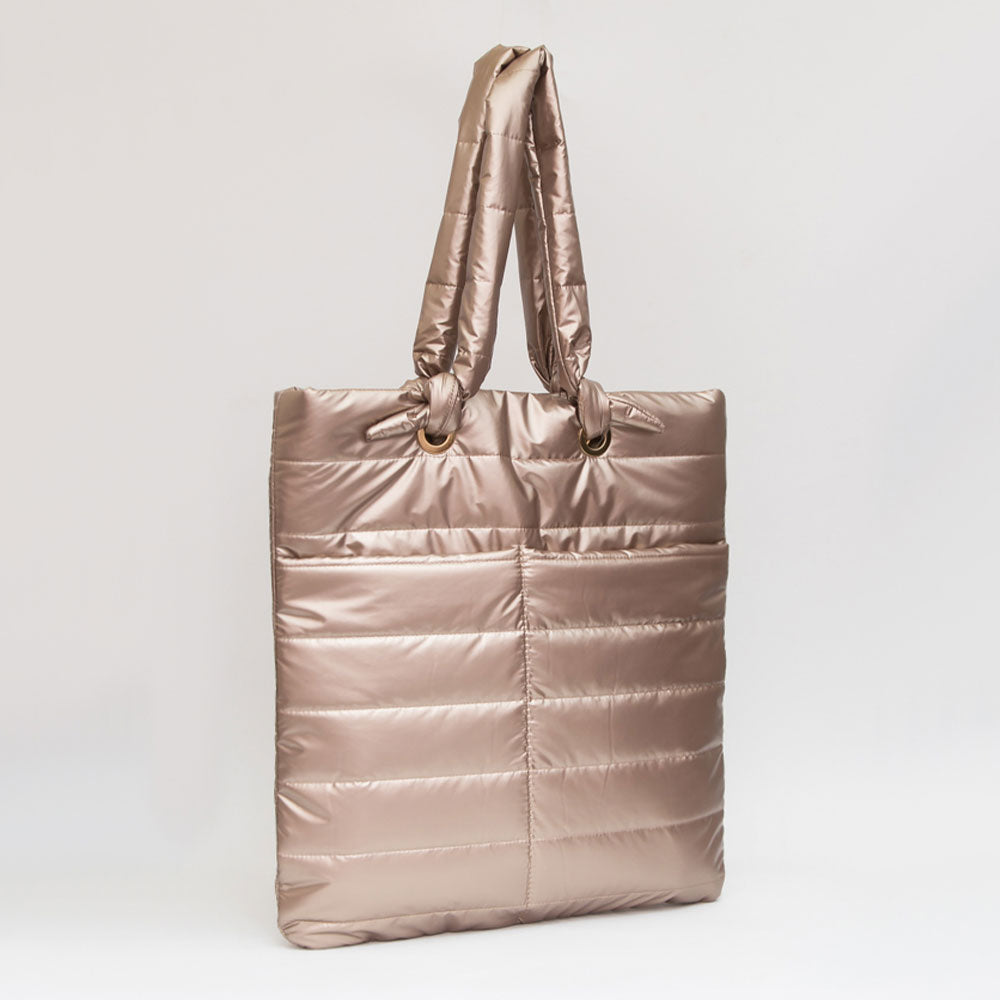 Madeline Love Copper Soft Padded Quilted Tote Bag - Bags & Wallets