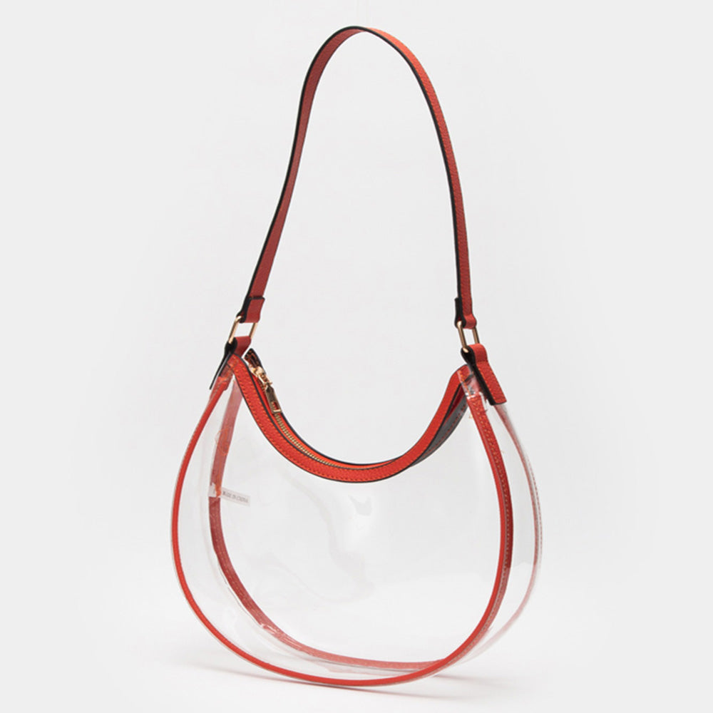 Madeline Love Clear, Orange Transparent Shoulder Hobo Bag - Bags & Wallets