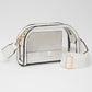 Madeline Love Clear, White Faux Leather Transparent Crossbody Camera Bag - Bags & Wallets